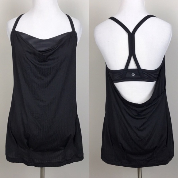 L.Lululemon C.Y.B Tank Black / Hyper Stripe Black - Picture 5 of 16
